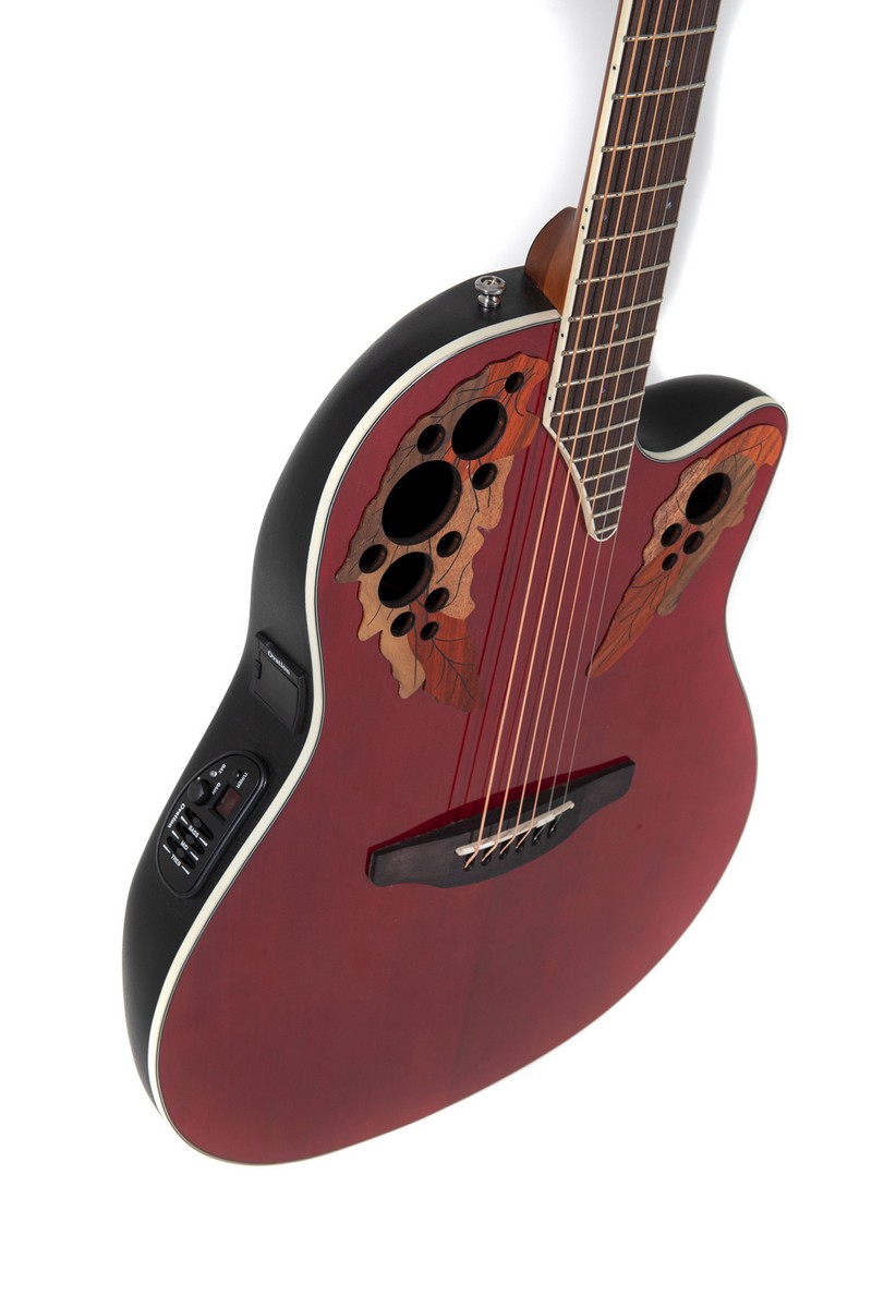 Электроакустическая гитара OVATION CE48-RR Celebrity Elite Super Shallow Cutaway Ruby Red