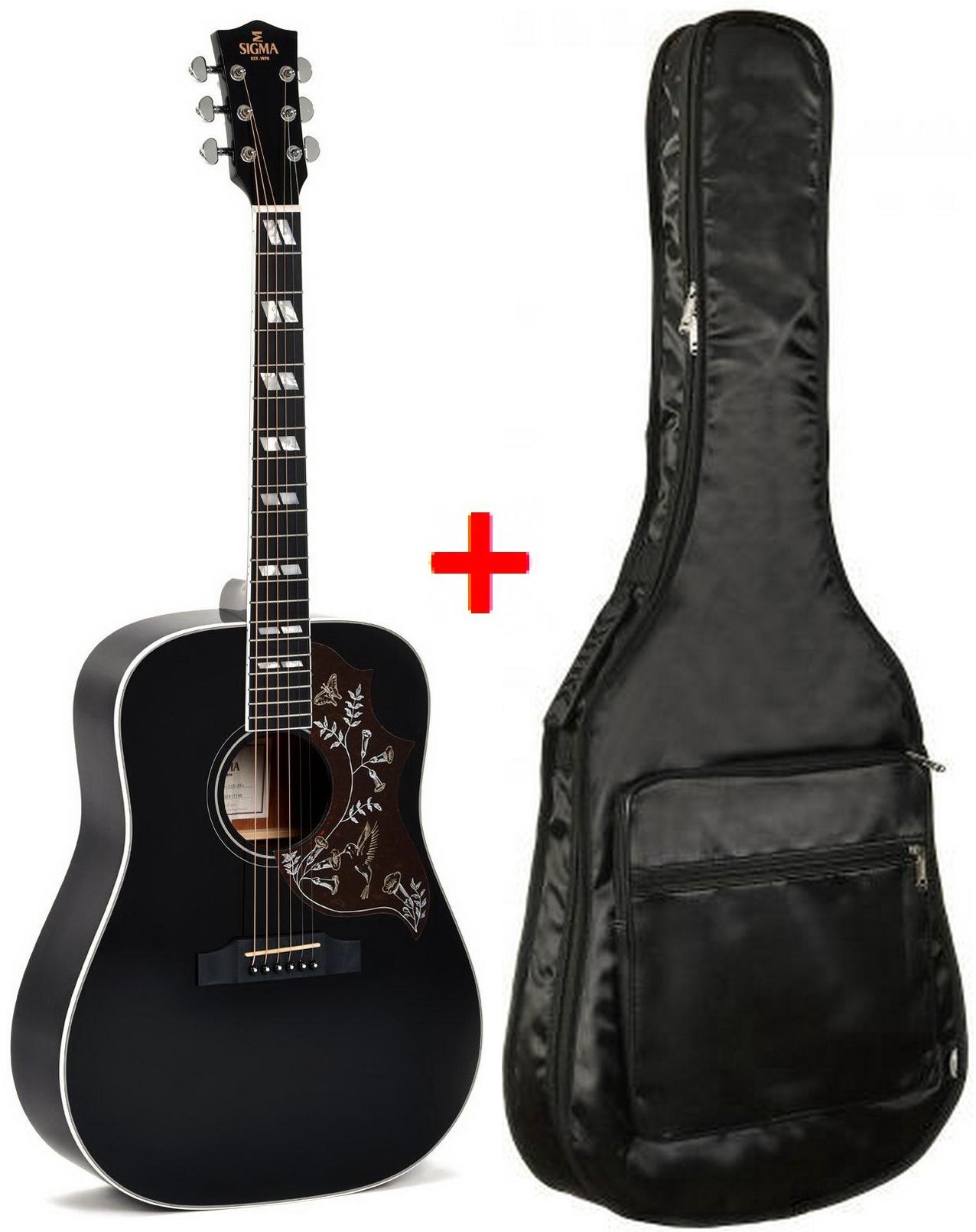 Электроакустическая гитара Sigma DM-SG5-BK with bag