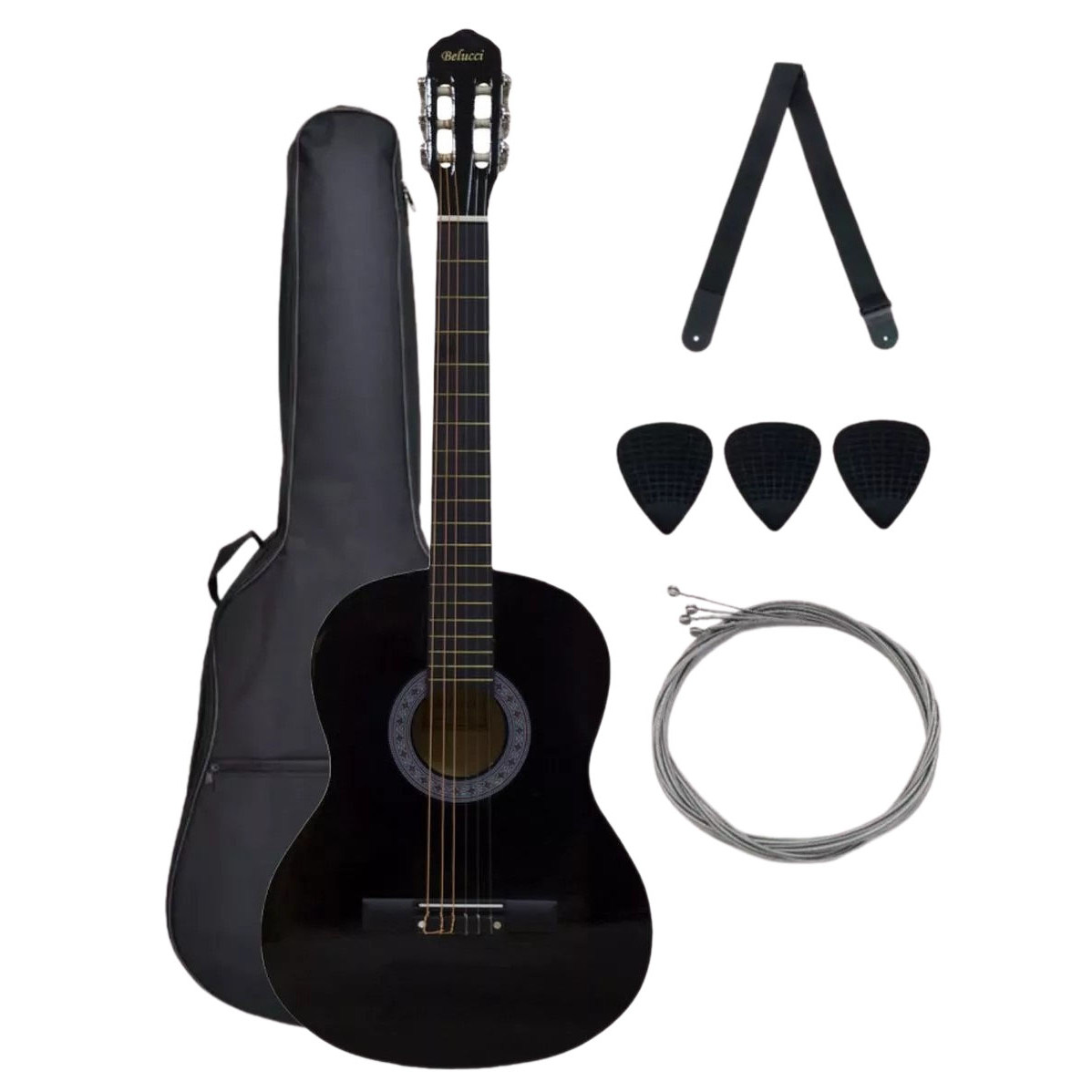 Классическая гитара Комплект Belucci BC3905 SET BK
