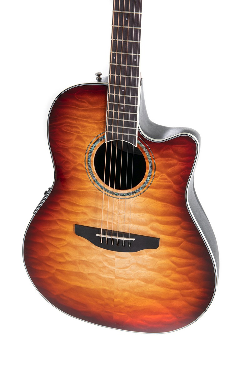 Электроакустическая гитара OVATION CS24X-7C Celebrity Standard Plus Mid Cutaway Cognac Burst Gloss