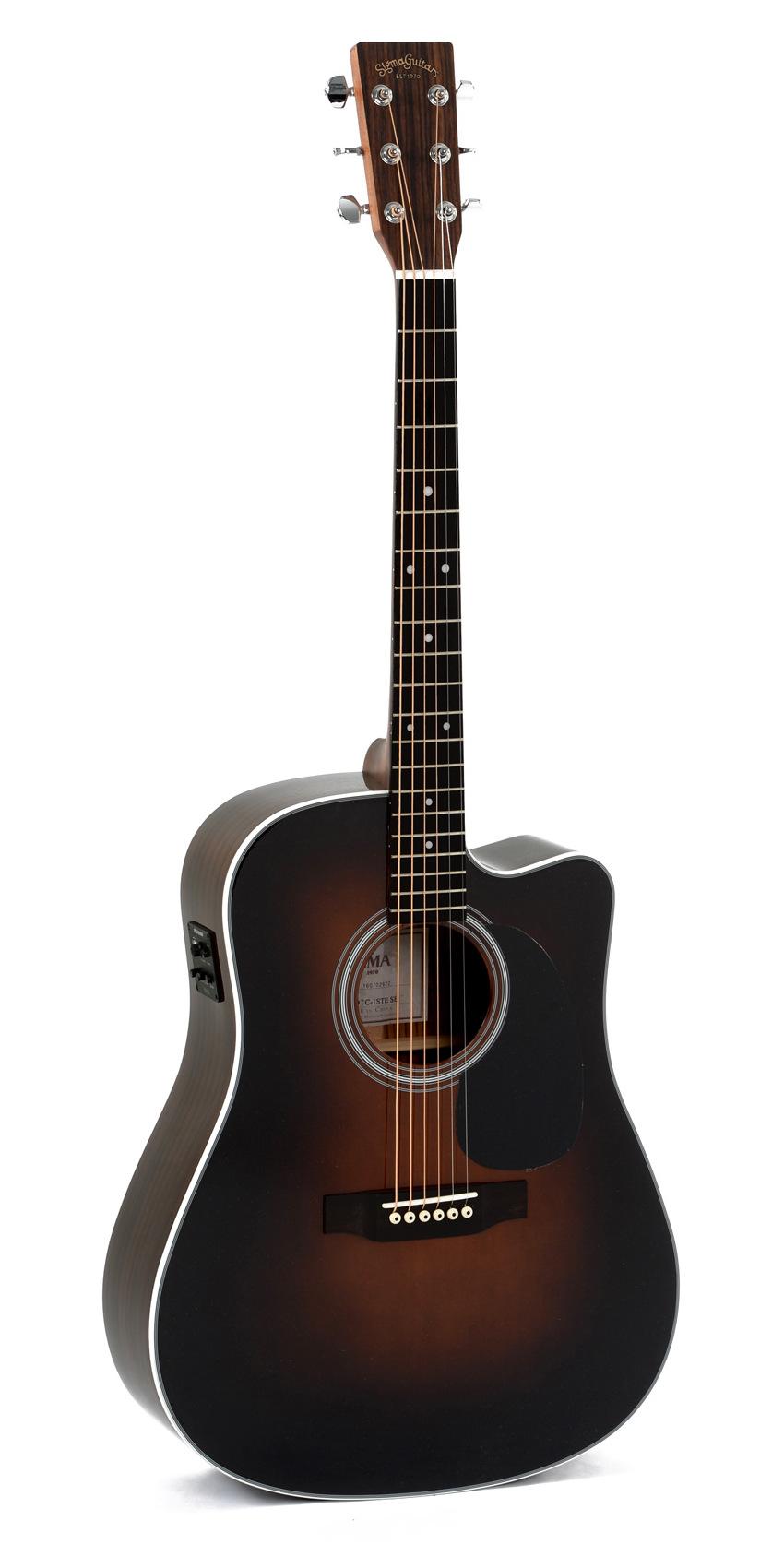 Электроакустическая гитара Sigma DTC-1STE-SB+
