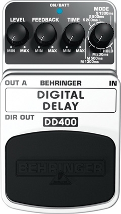 Педаль эффектов задержки/ эха для гитар, бас-гитар и клавиш BEHRINGER DD400