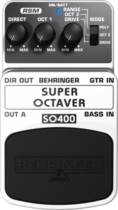 Педаль эффектов октавер полифонический для гитар и бас-гитар BEHRINGER SO400