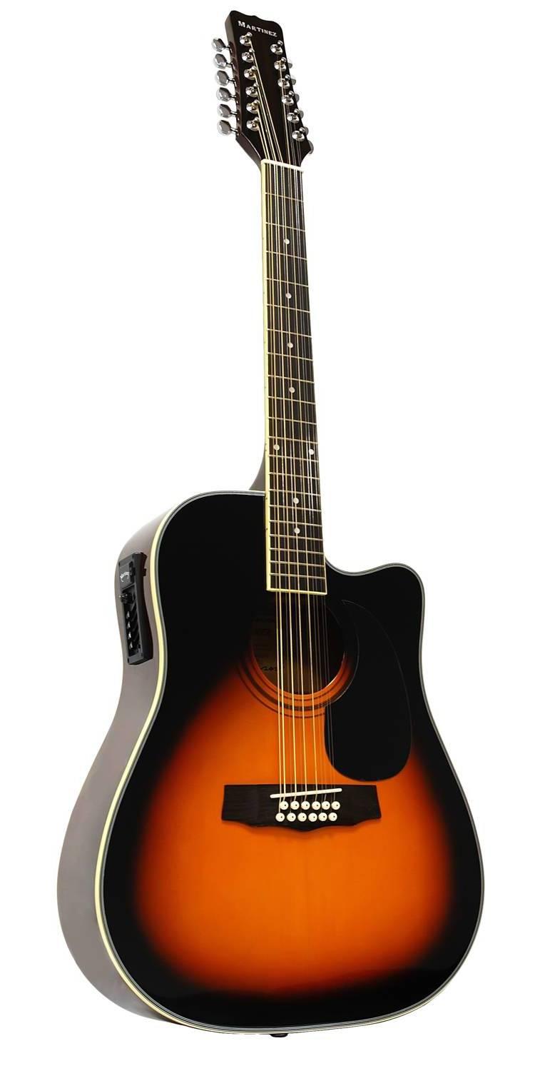 Двенадцатиструнная гитара MARTINEZ FAW-802-12 CEQ/TRS