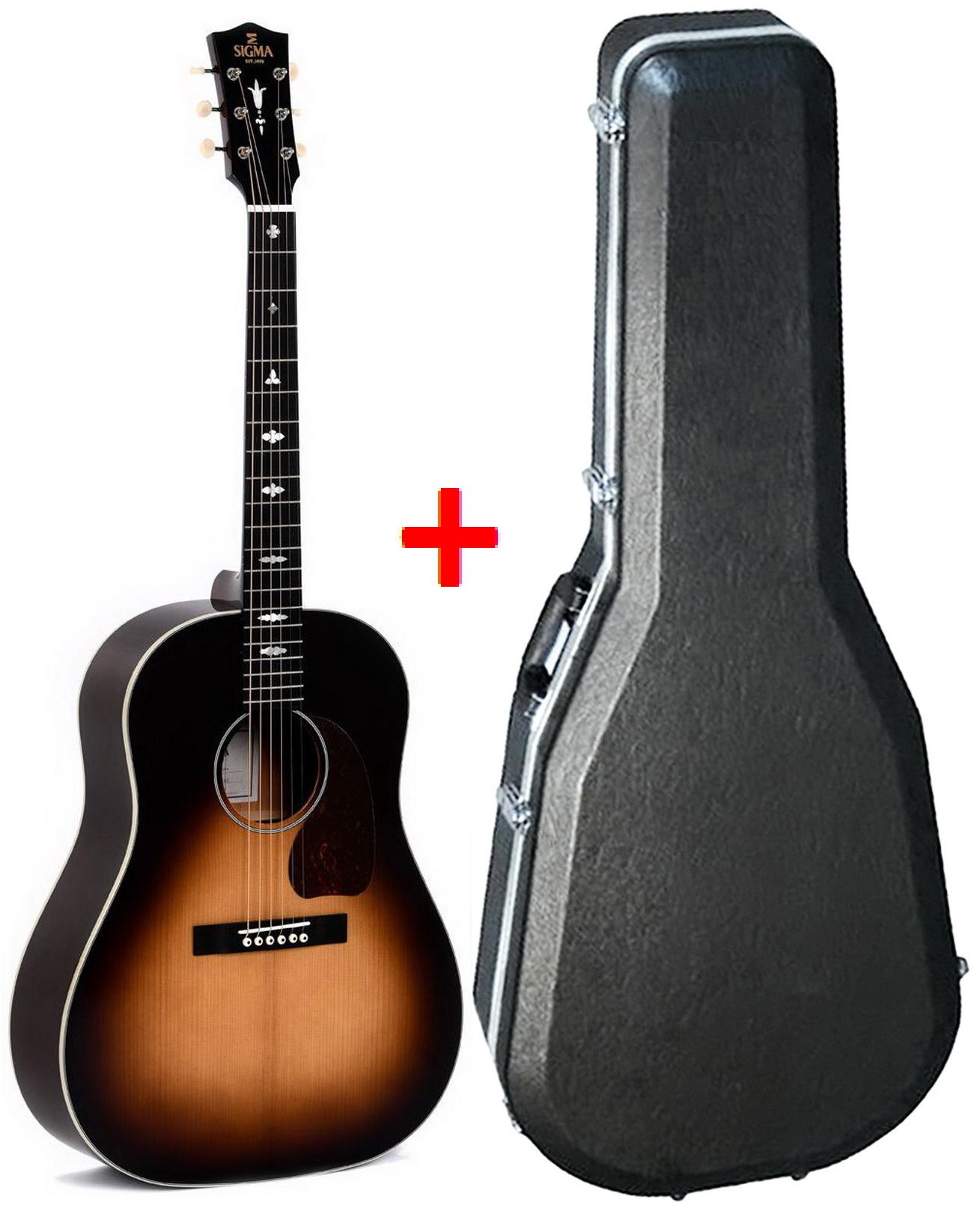 Электроакустическая гитара Sigma SJM-SG45 with case