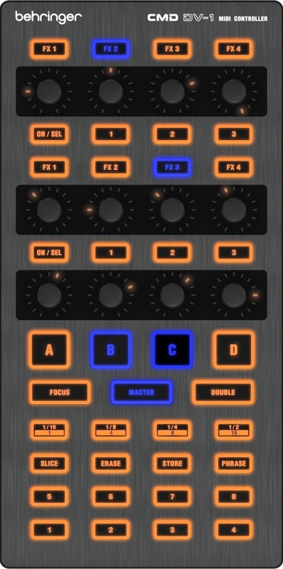DJ-MIDI контроллер Behringer CMD DV-1