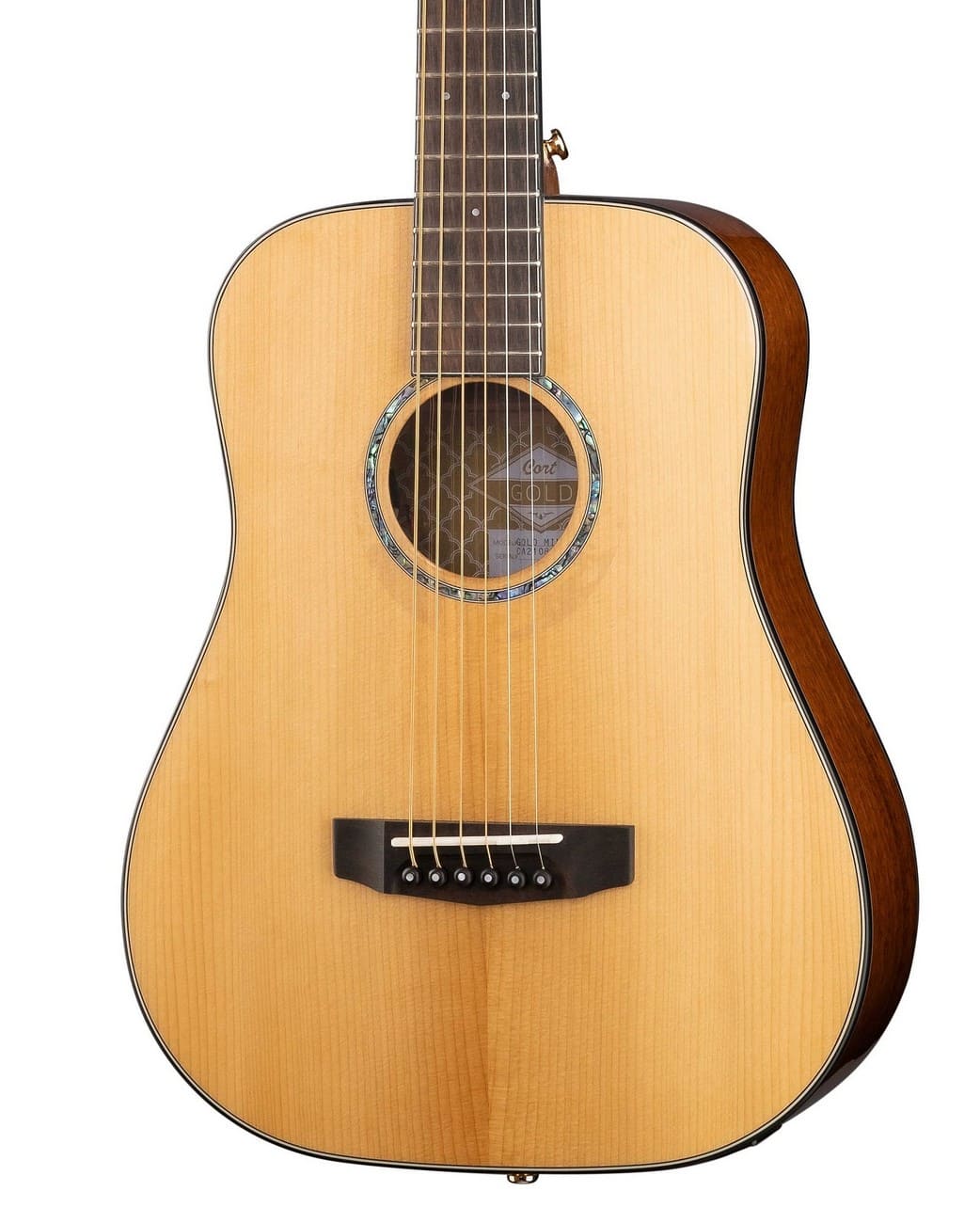 Тревел гитара Cort Gold-mini-F-WCASE-NAT Gold Series