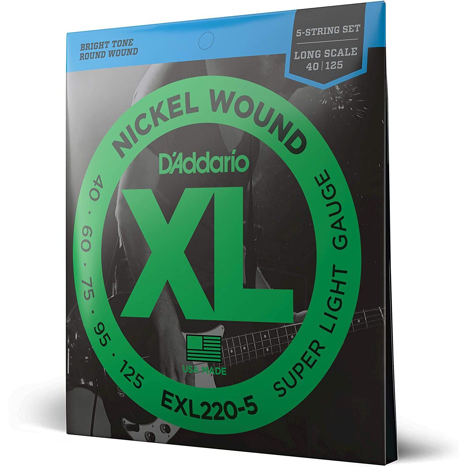 Струны для бас-гитары D'Addario EXL220-5