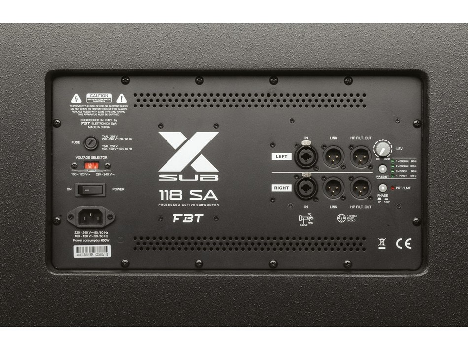 Сабвуфер FBT X-SUB 118SA