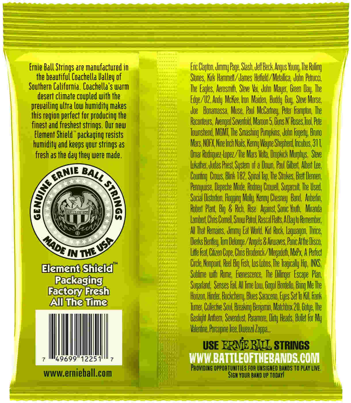 Струны для электрогитары Ernie Ball 2251