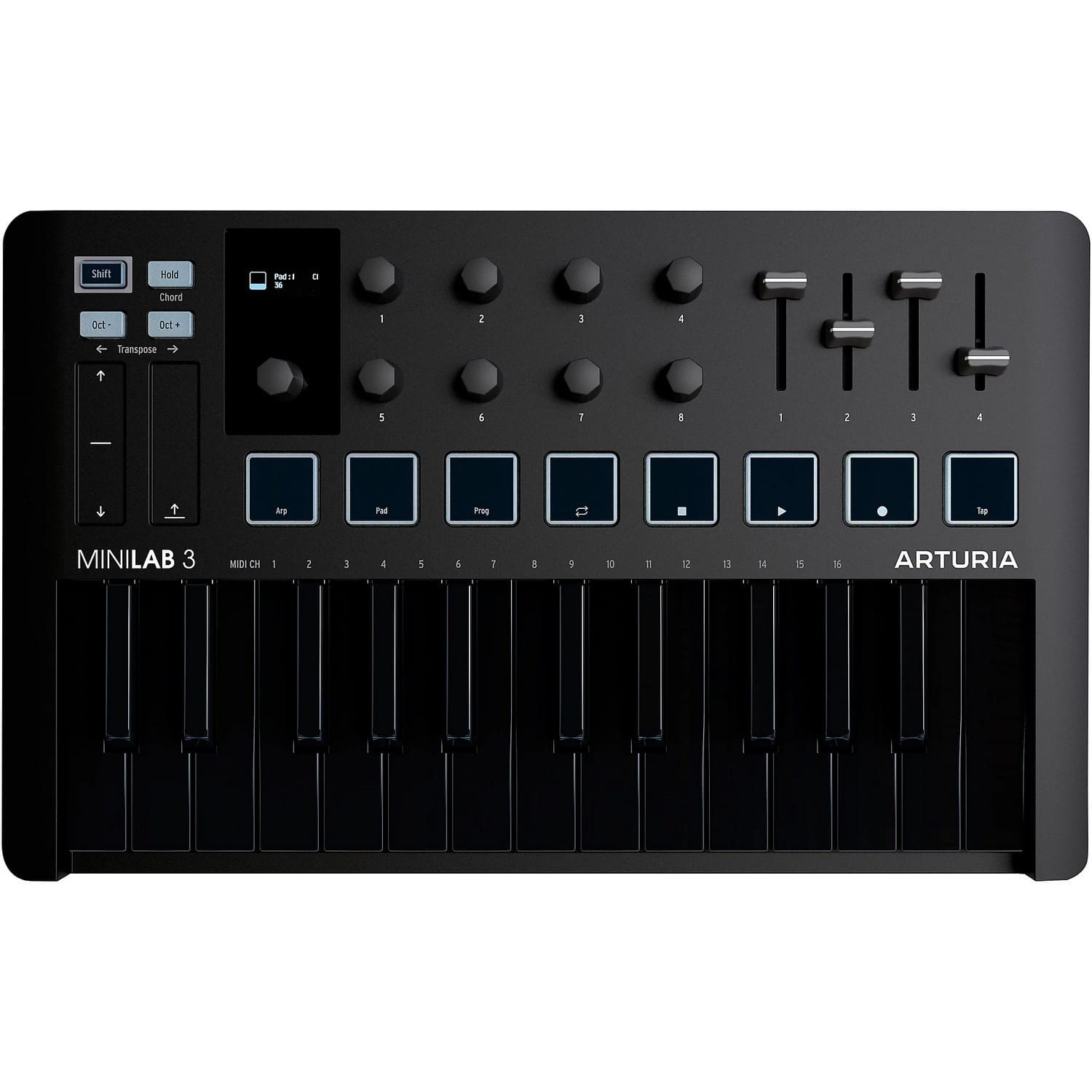 MIDI клавиатура Arturia MiniLAB 3 Deep Black