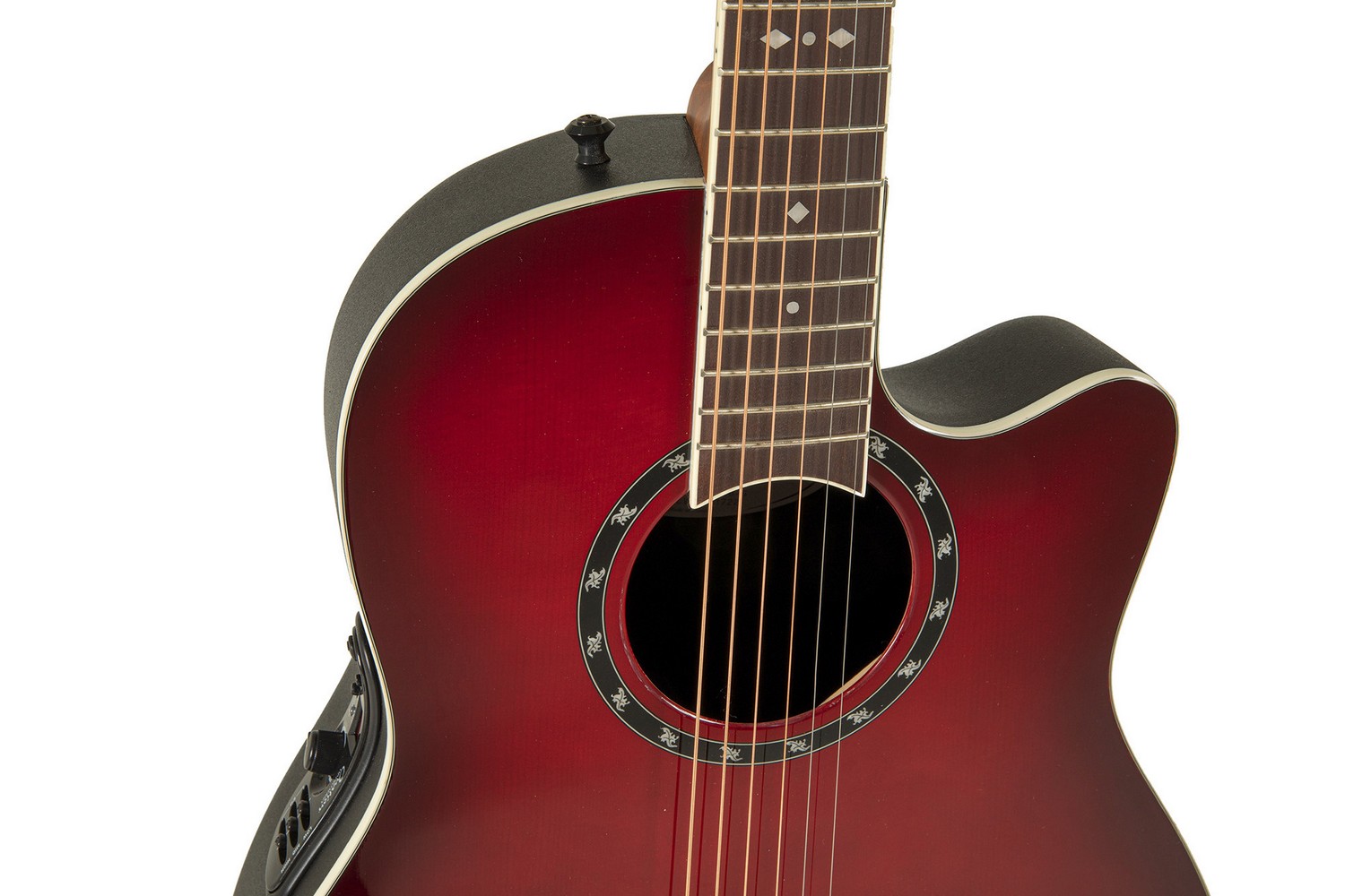 Электроакустическая гитара OVATION 2771AX-СBB-G Standard Balladeer Deep Contour Cutaway Cherry Burst