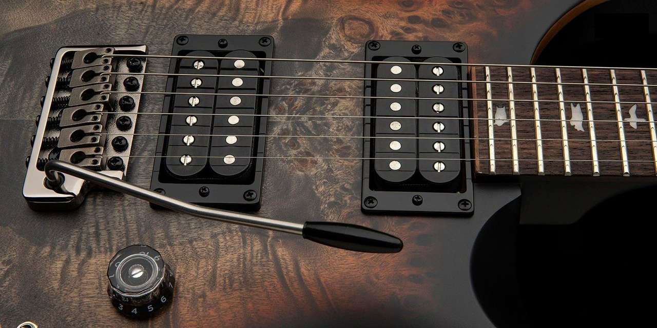 Электрогитара PRS SE Exotic Custom 24-08 Poplar Burl Charcoal Cherry Midnight Burst