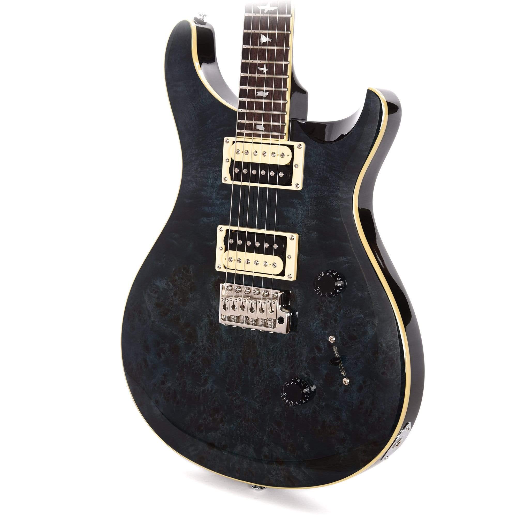 Электрогитара PRS SE CUSTOM 24 EXOTIC TOP POPLAR BURL WHALE BLUE