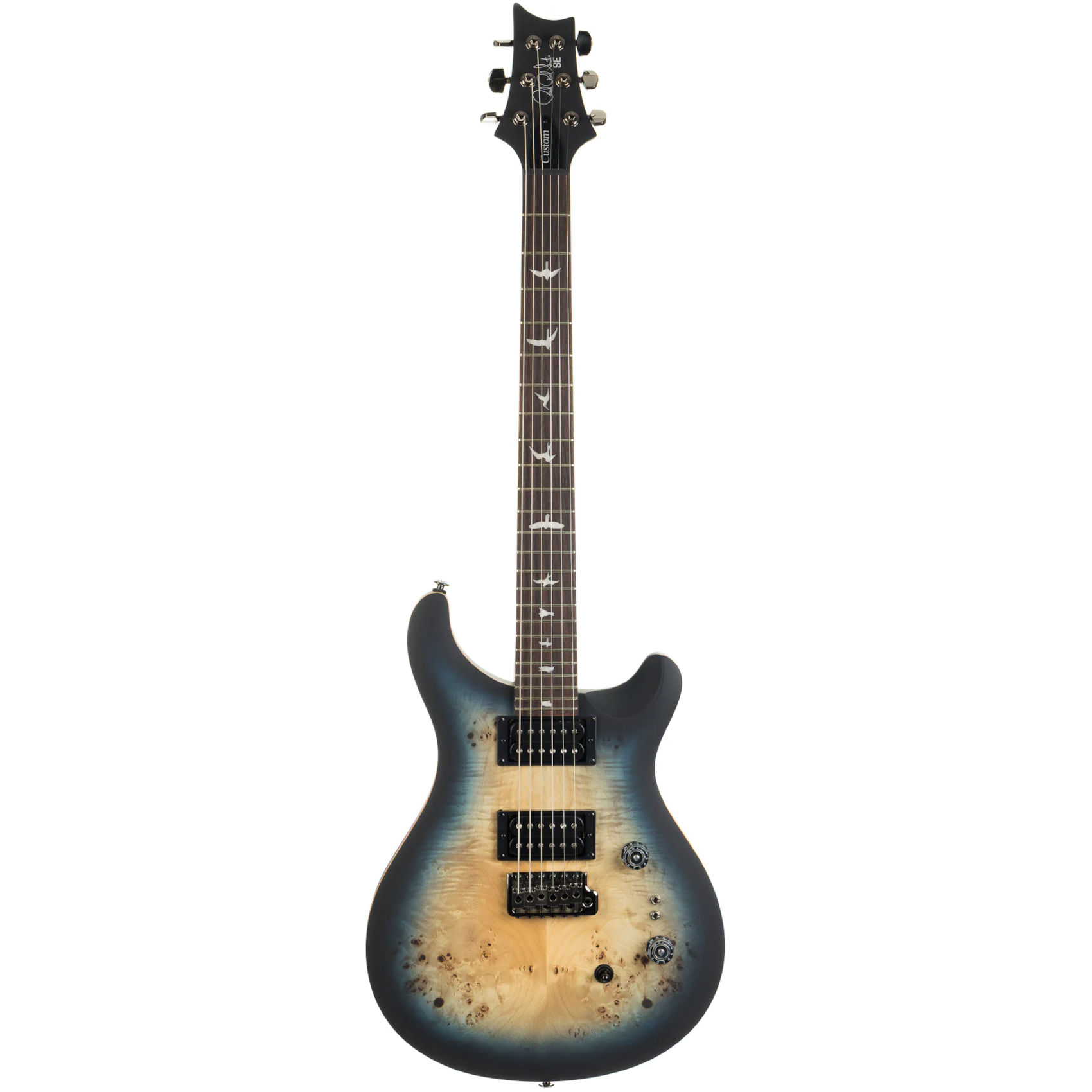 Электрогитара PRS SE Exotic Custom 24-08 Poplar Burl Lake Blue Midnight Burst