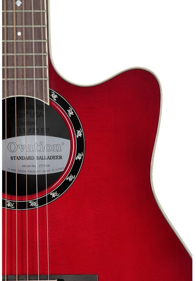 Электроакустическая гитара OVATION 2771AX-CCB Standard Balladeer Deep Contour Cutaway Cherry Burst