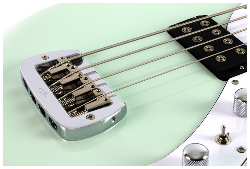 Бас-гитара G&L Tribute Fallout Bass Surf Green MP