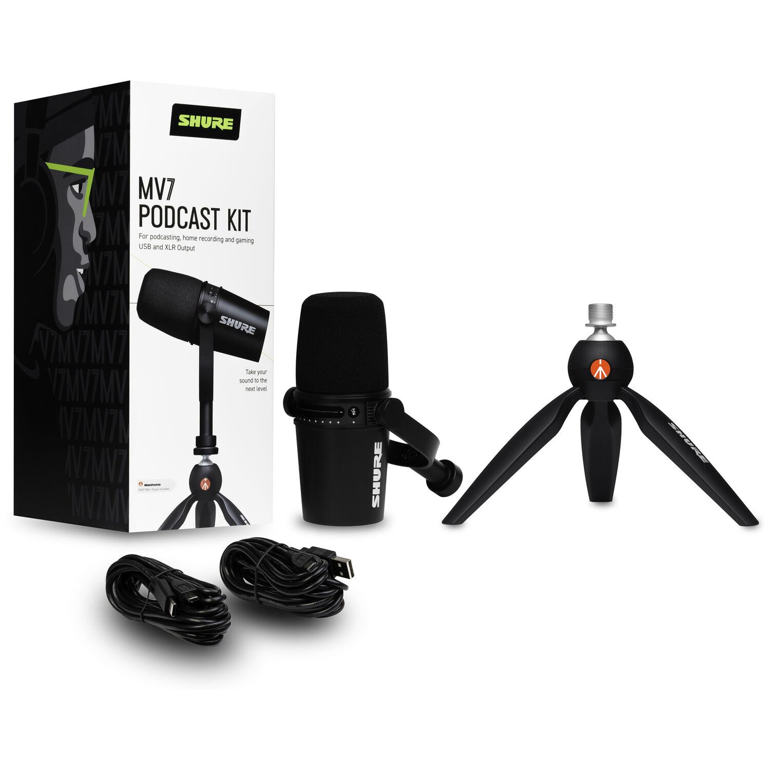 Комплект микрофонов SHURE MV7-K-BNDL