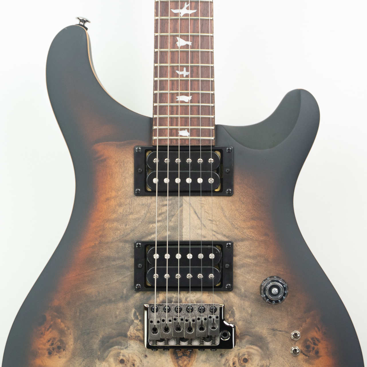 Электрогитара PRS SE Exotic Custom 24-08 Poplar Burl Charcoal Cherry Midnight Burst