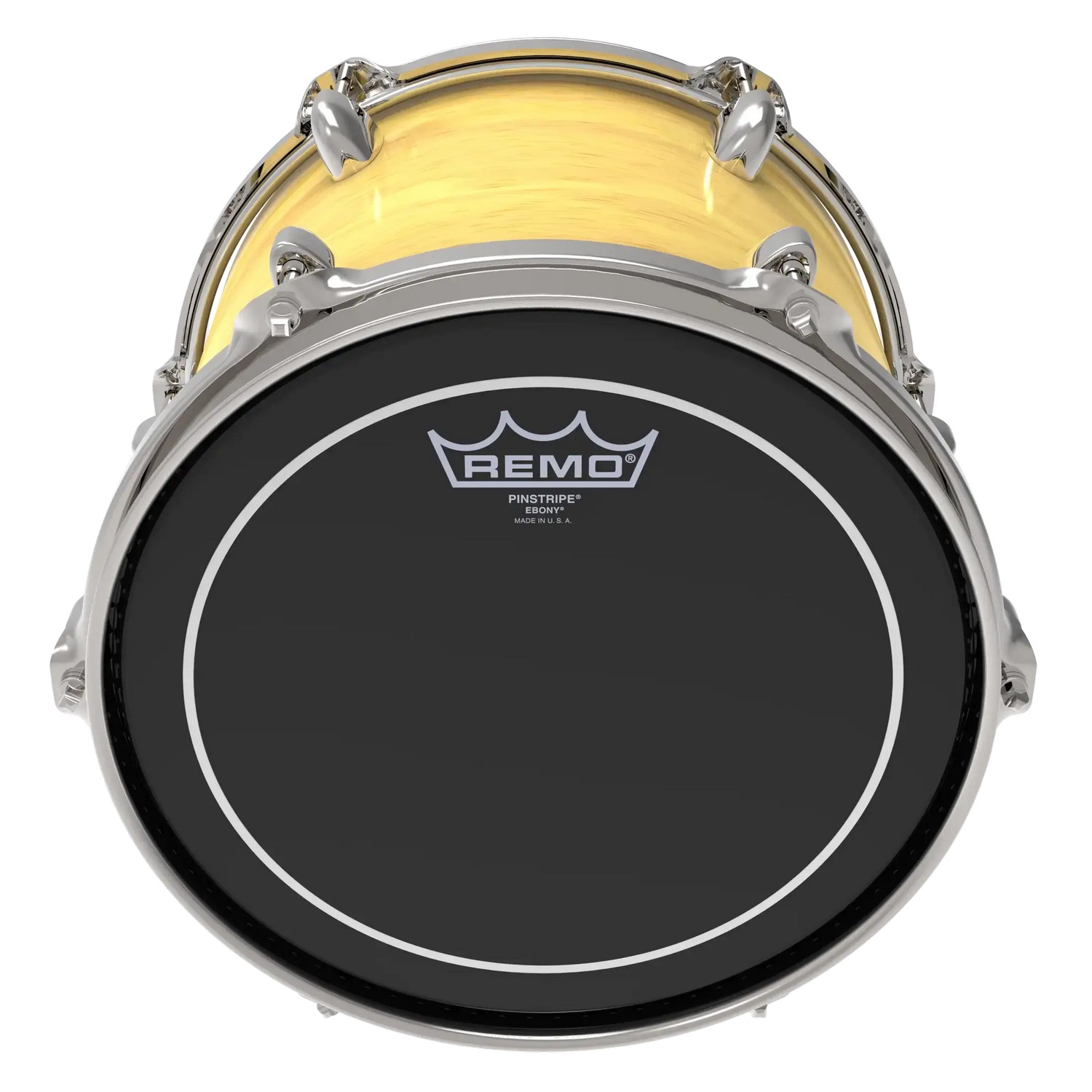 Пластик для барабана REMO ES-0613-PS Batter Pinstripe Ebony