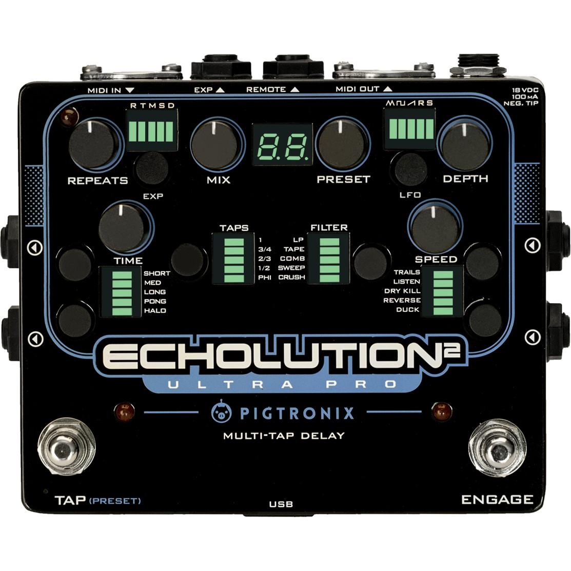 Педаль эффектов PIGTRONIX E2U Echolution 2 Ultra Pro Delay