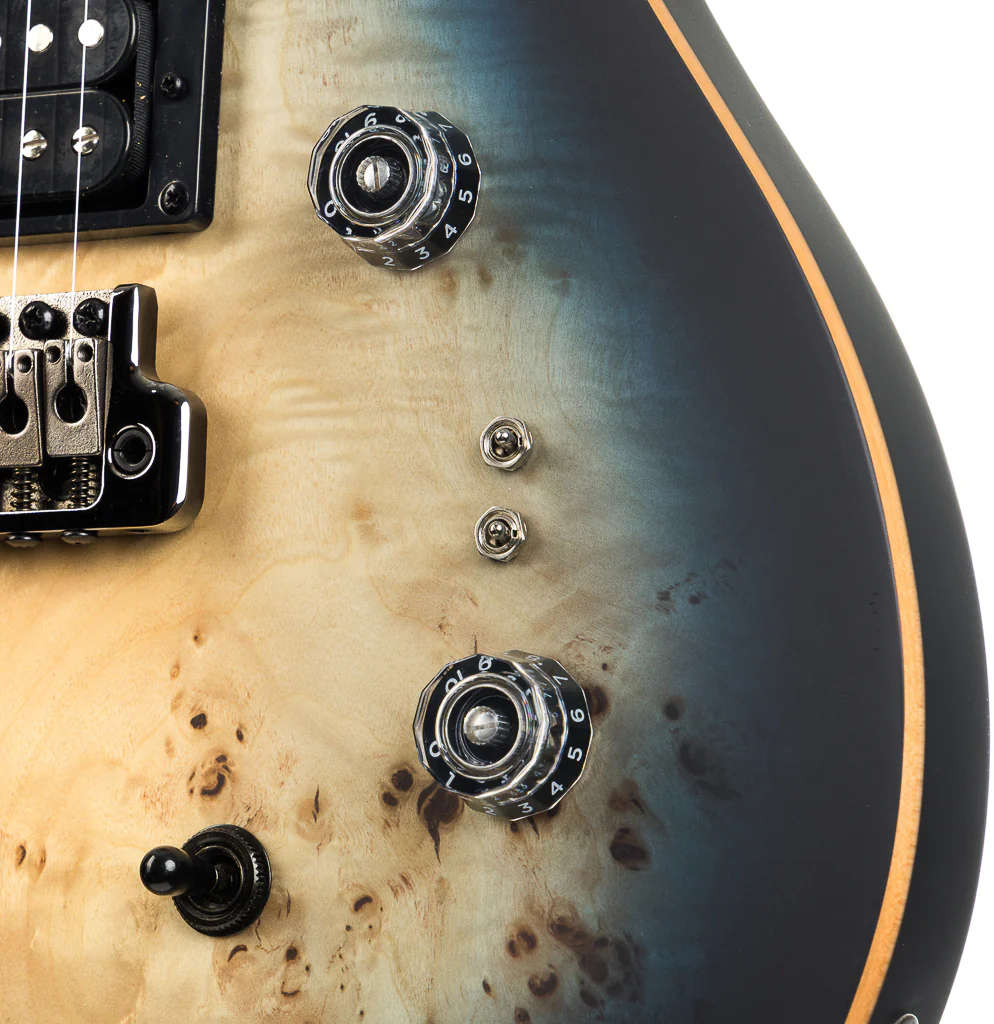 Электрогитара PRS SE Exotic Custom 24-08 Poplar Burl Lake Blue Midnight Burst
