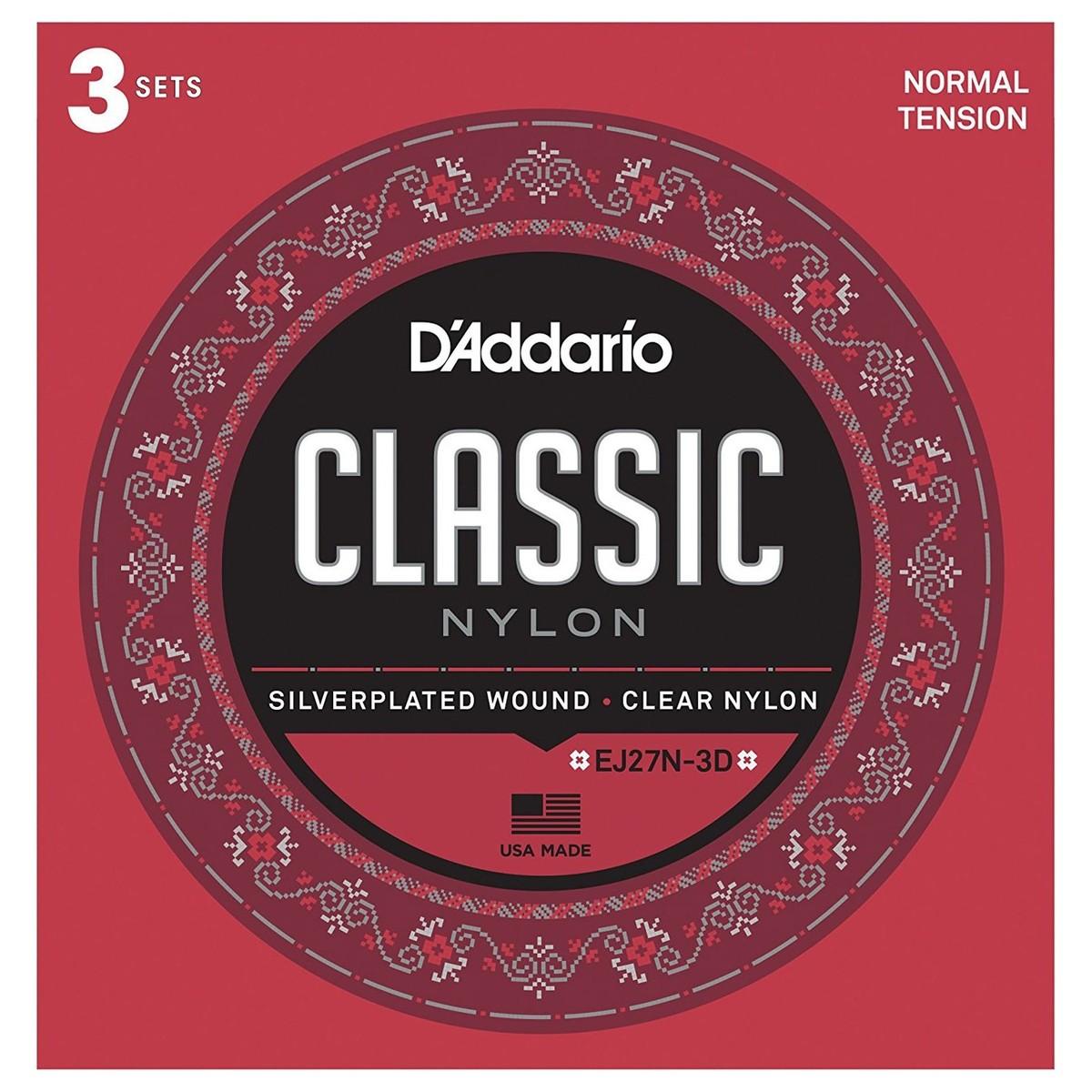 Струны для классической гитары D'Addario EJ27N-3D