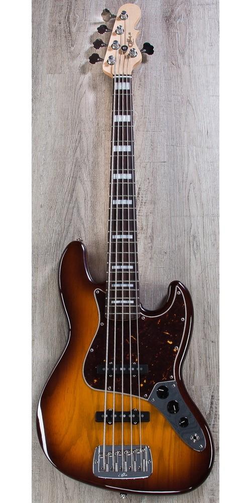 Бас-гитара G&L JB5 Old School Tobacco Sunburst CR