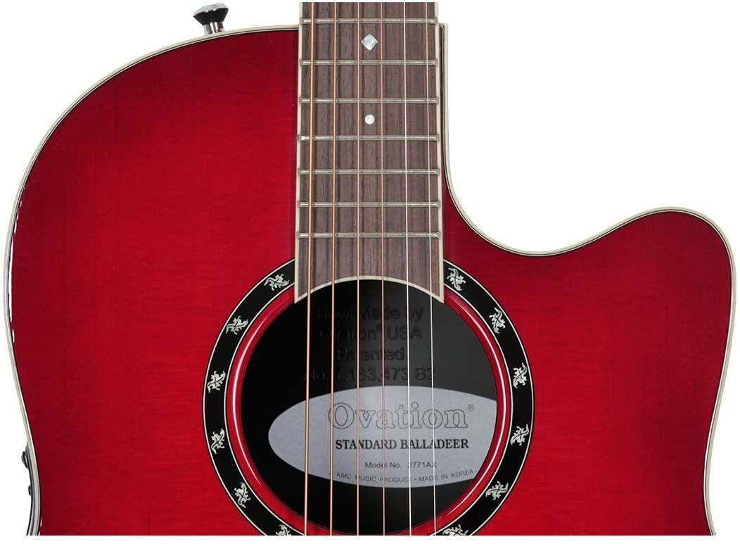 Электроакустическая гитара OVATION 2771AX-CCB Standard Balladeer Deep Contour Cutaway Cherry Burst