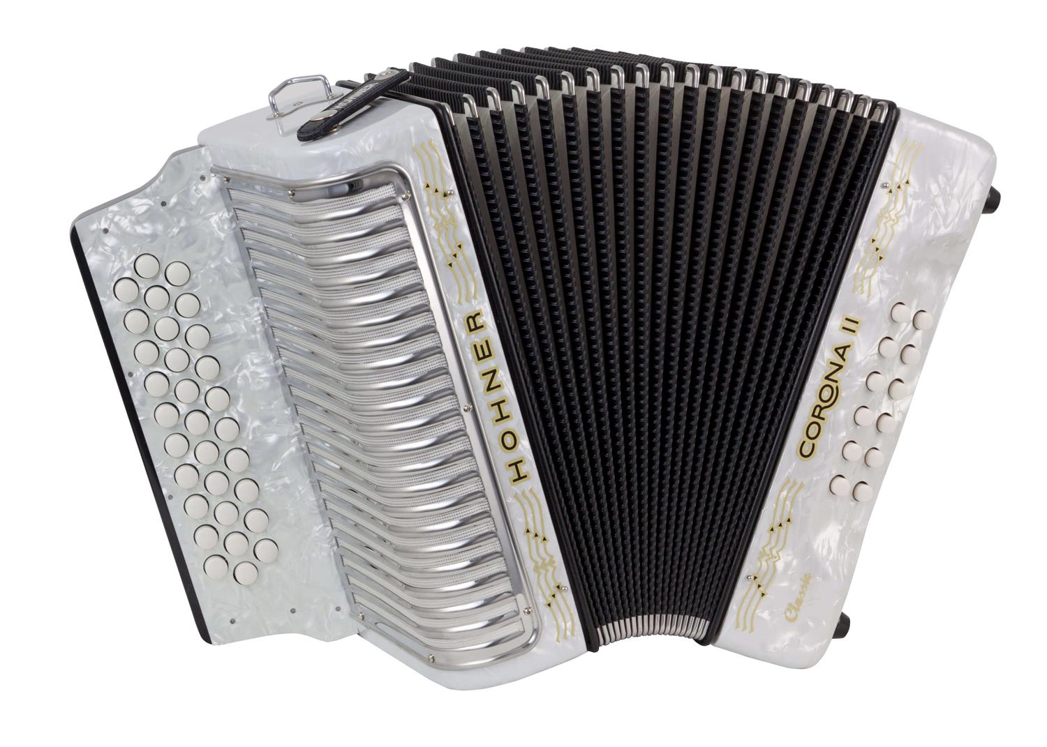 Баян HOHNER Corona II Classic FBbEb, white (A5542S)