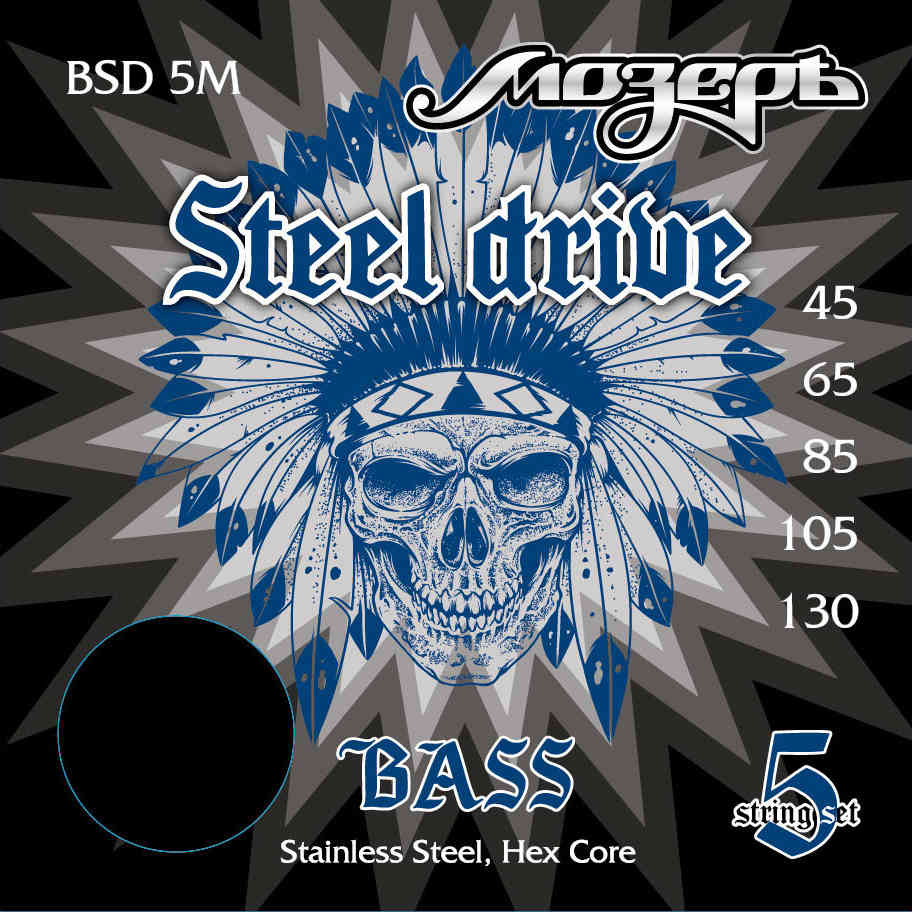Струны для бас-гитары Мозеръ BSD-5M Steel Drive