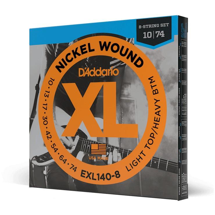 Струны для электрогитары D'ADDARIO EXL140-8