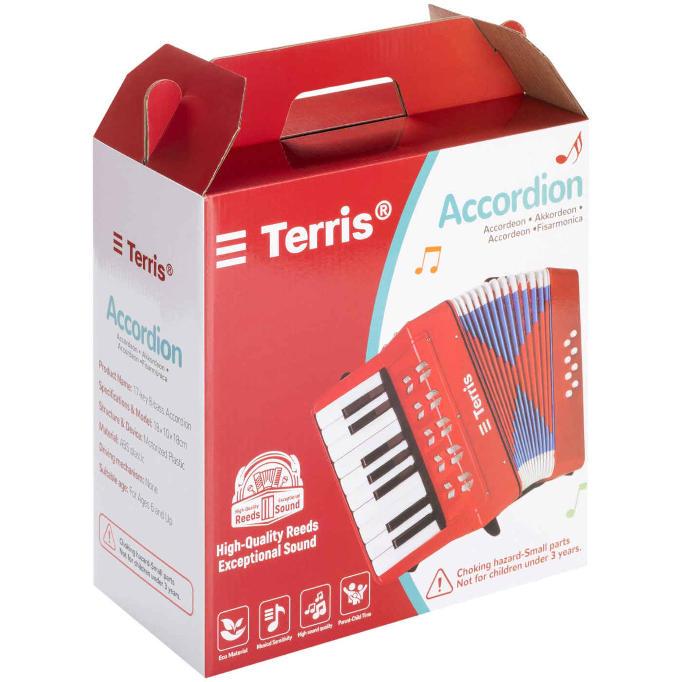 Аккордеон детский TERRIS TA-17/8 RD