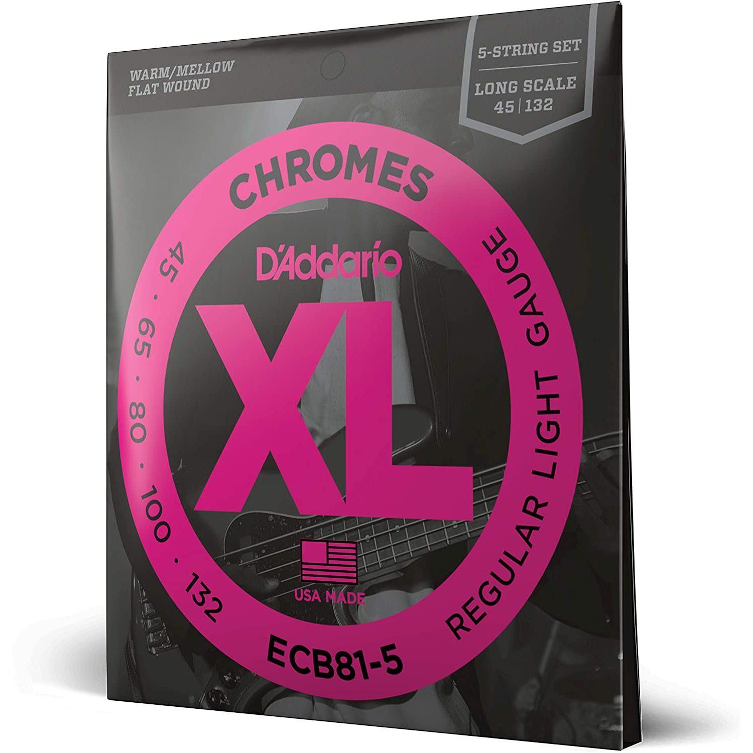 Струны для бас-гитары D'Addario ECB81/5