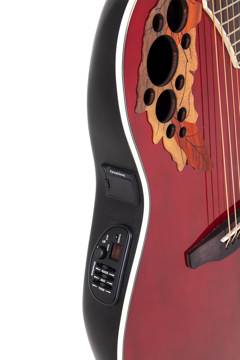 Электроакустическая гитара OVATION CE48-RR Celebrity Elite Super Shallow Cutaway Ruby Red
