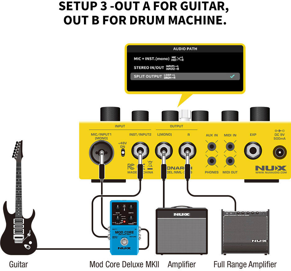 Педаль эффектов NUX NML-3DLS Dual Loop Stereo
