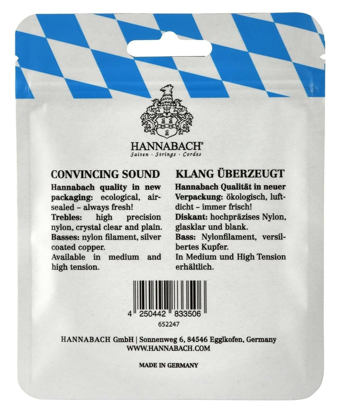 Струны для классической гитары Hannabach 500MT