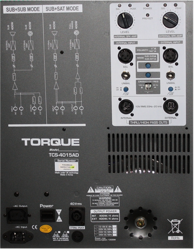 Активный сабвуфер Torque TCS4015AD