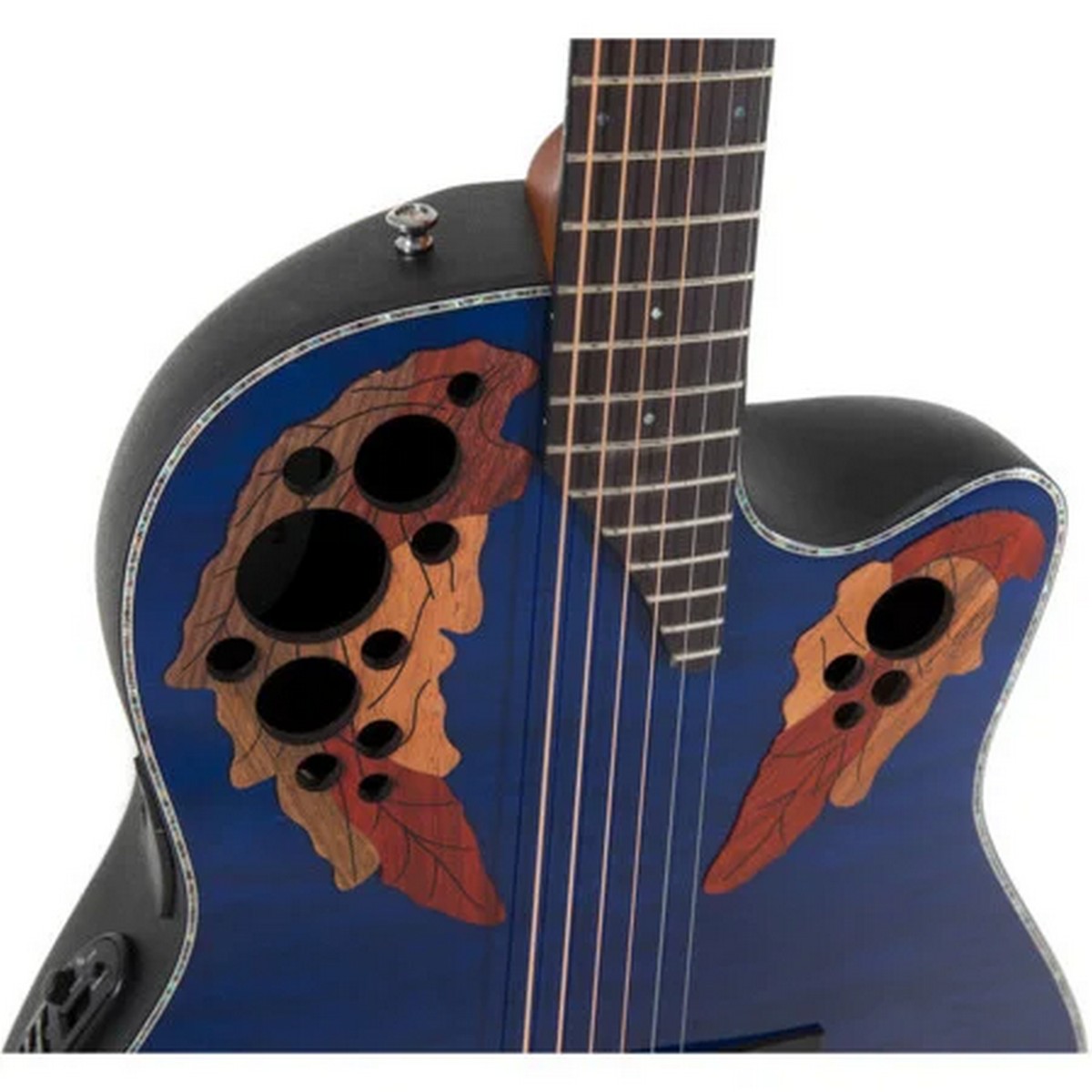 Электроакустическая гитара OVATION CE44P-8TQ Celebrity Elite Plus Mid Cutaway Trans Blue Quilt Maple