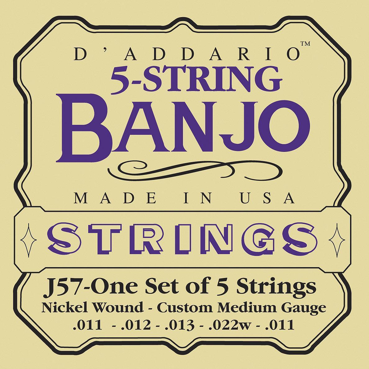 Струны для банджо D'Addario J57