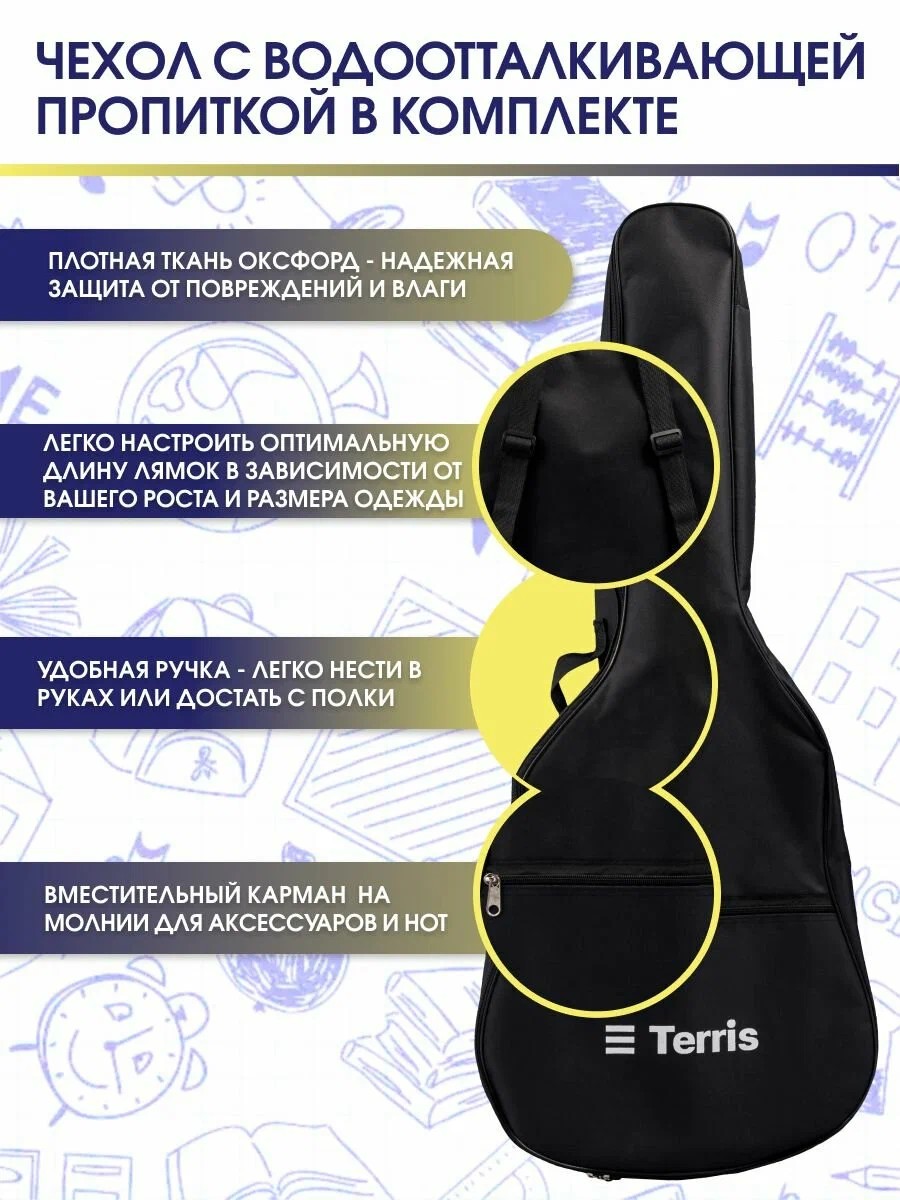 Акустическая гитара комплект TERRIS TF-3802A A PACK