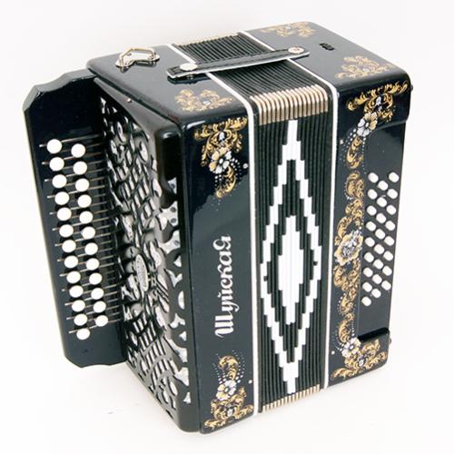 Гармонь Шуйская S32XL-A-BLACK 25х25-III-2 черная