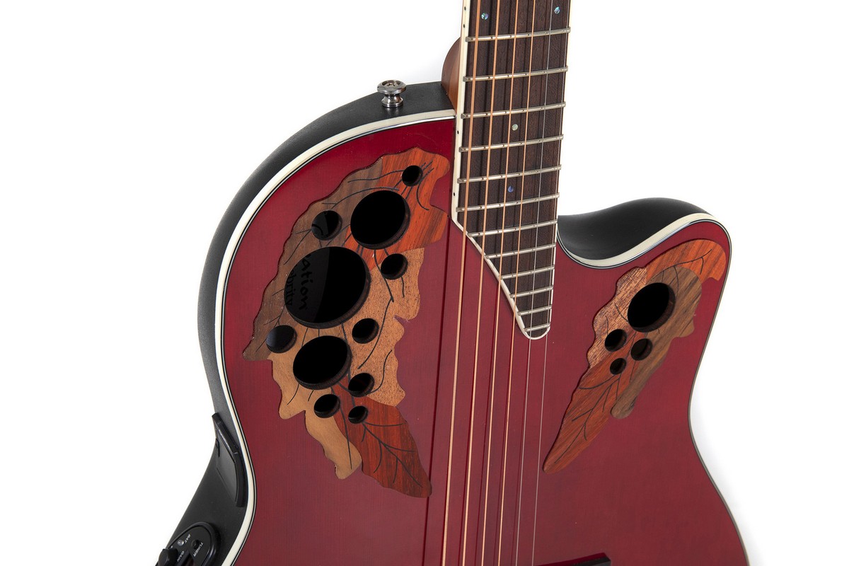Электроакустическая гитара OVATION CE48-RR Celebrity Elite Super Shallow Cutaway Ruby Red
