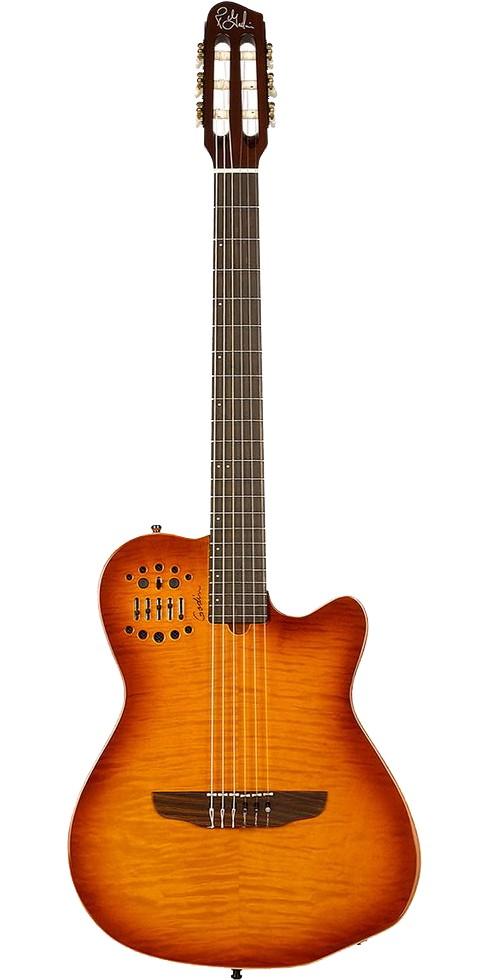 Сайлент гитара Godin MULTIAC ACS SLIM NYLON SA Light Burst HG MIDI