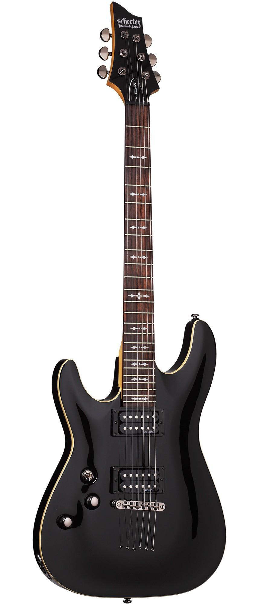 Электрогитара леворукая Schecter OMEN-6 BLK L/H