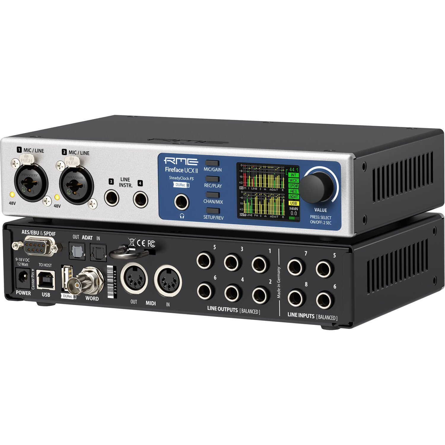 Откройте новые возможности для студийной записи с аудиоинтерфейсом RME Fireface UCX II — передовым решением для профессиональных музыкантов, звукорежиссеров и продюсеров. 