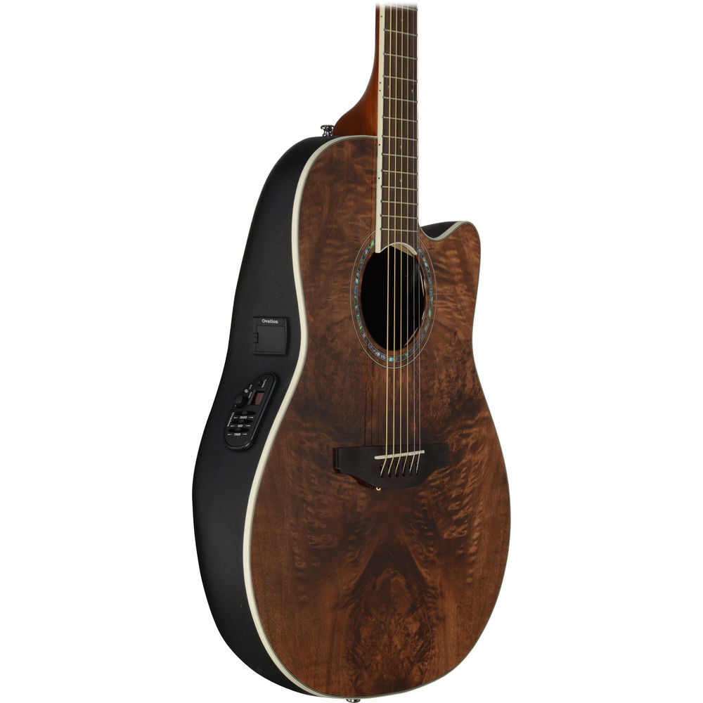 Электроакустическая гитара OVATION CS24P-NBM Celebrity Standard Plus Mid Cutaway Nutmeg Burled Maple