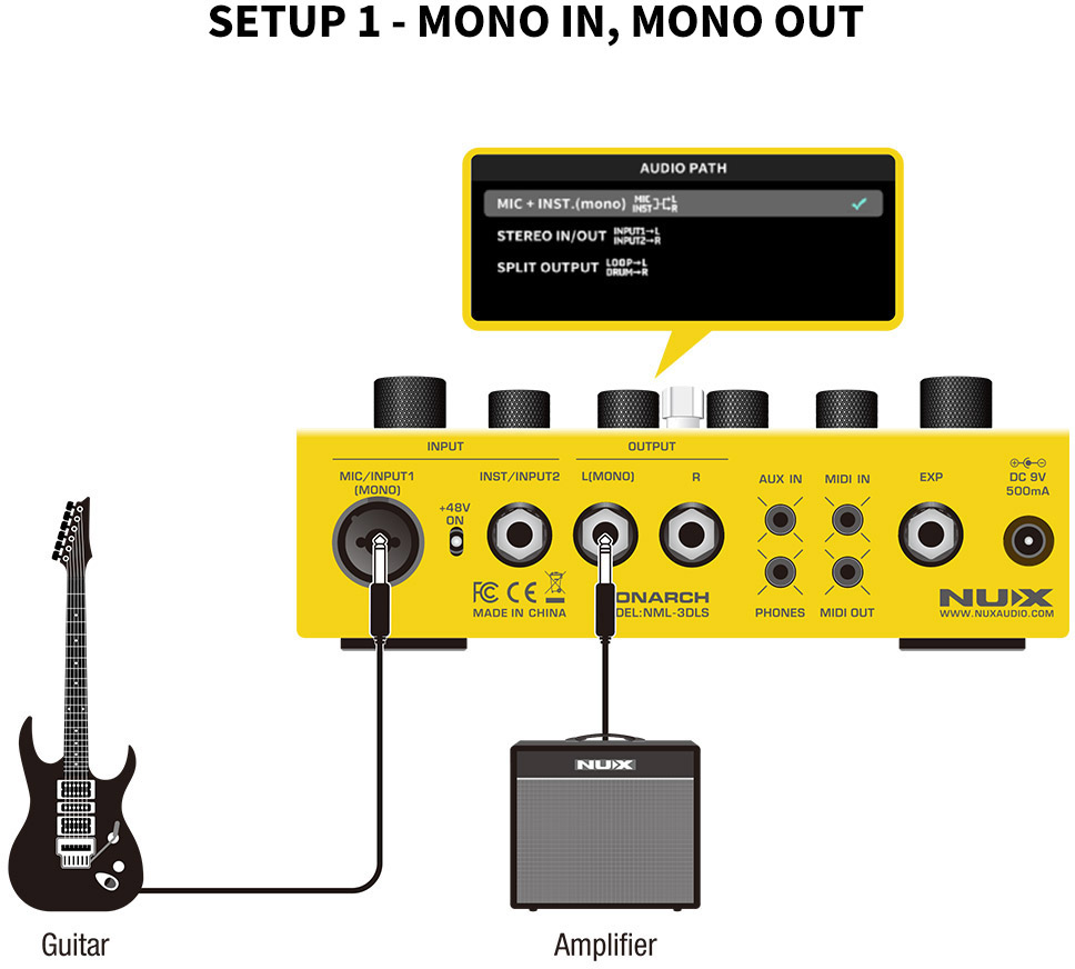 Педаль эффектов NUX NML-3DLS Dual Loop Stereo