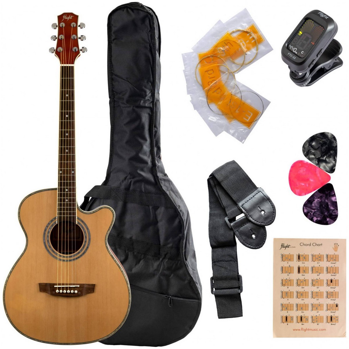 Акустическая гитара FLIGHT F-230 NAT PACK