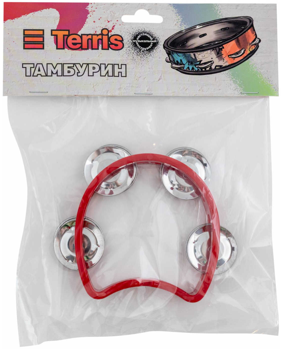 Тамбурин TERRIS XHST-P10 RD